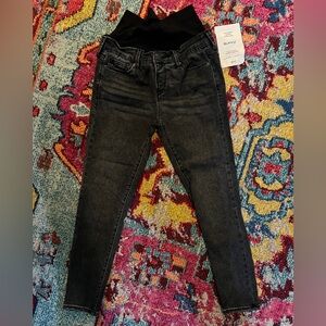Blanqi postpartum skinny jeans, charcoal, size 6